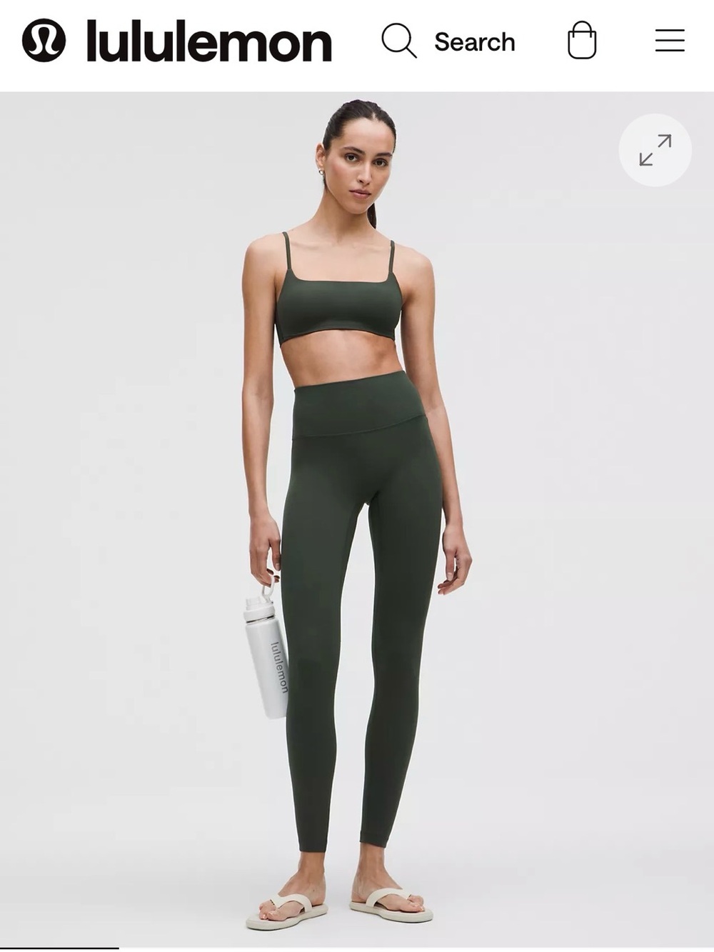 lululemon athletica High-Rise Leggings & Bra Set - Olive Green